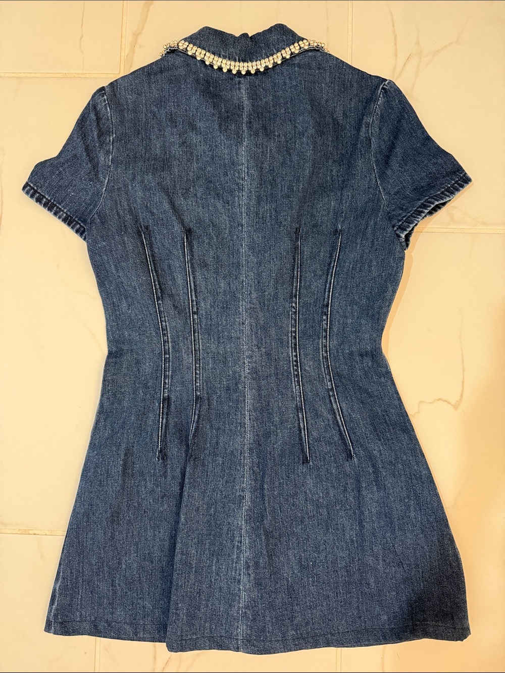 Self-Portrait Denim Mini Dress - Picture 3 of 8